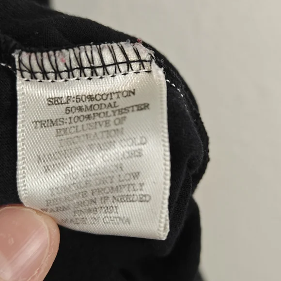 Johnny Was JWLA Floral Embroidered T-shirt Dress in Black Y2K Size Medium - Picture 15 of 15